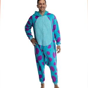 Disney Monsters Inc. Adult Sulley Sherpa Fleece Cosplay Costume One Piece. NWT